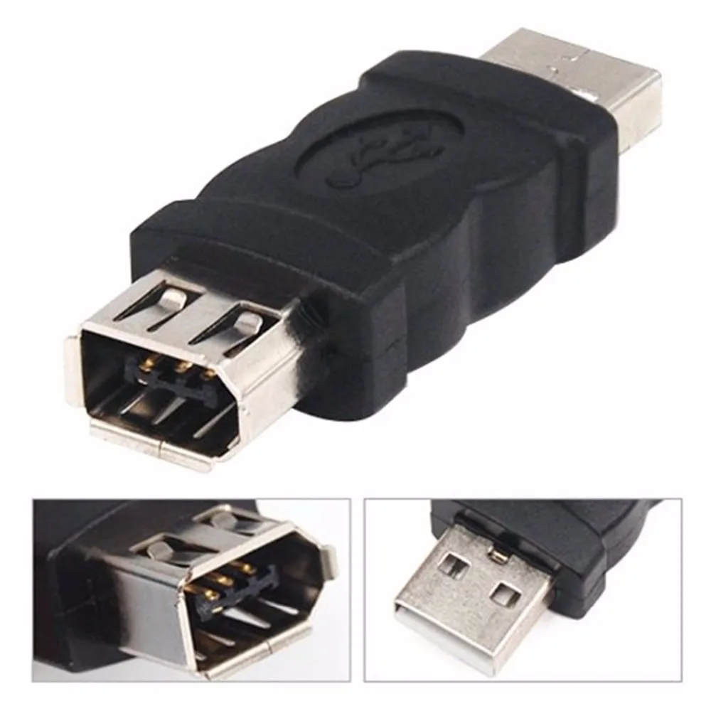 USB 2,0 мужчина к Firewire IEEE 1394 6P Женский адаптер конвертер разъем F/M