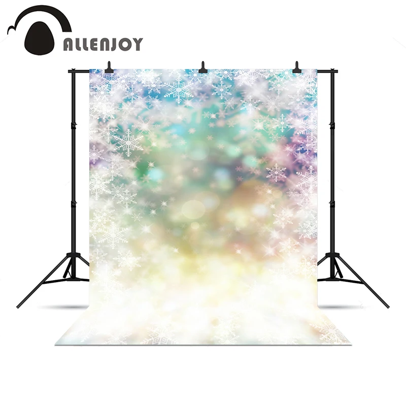 Allenjoy фон для фотографии блестящие Блестящие Зимние Снежинки пастельные фоны