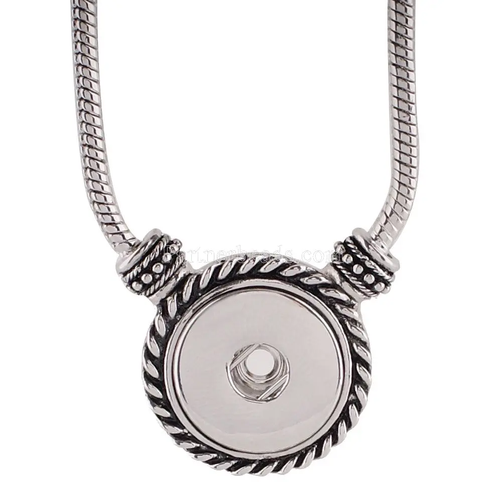 

10pcs/lot NEW Trendy Ethnic style Tassel Pendant Snap necklace fit DIY 18MM snap buttons jewlery wholesale KC0929