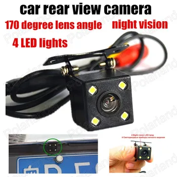 

night vision 170 degree wide angle Car Reverse rear view Camera for Universal camera 4LED free shipping
