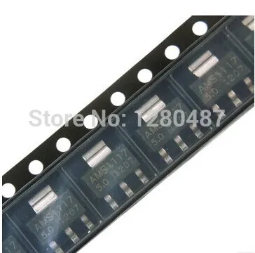 100PCS AMS1117-5.0V AMS1117 1117 5.0V 1A Voltage Regulator LDO SOT-223 new | Электроника
