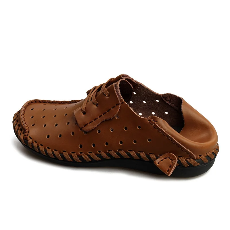 Black blue D'été h brown Brown En Casual H Hommes Chaussures Respirant Brown Souple Dark Cuir dark Mocassins 5AR4j3L