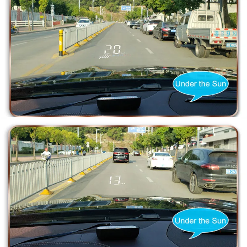 Автомобильный дисплей на лобовое стекло M7 с поддержкой obd2 и GPS двойной