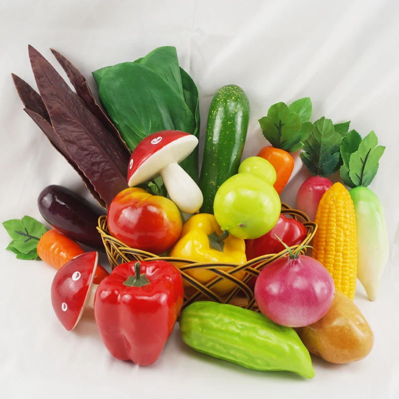 

1pc Artificial Lifelike Vegetables Model Teaching Props Fruits Faux Vegetables DIY Kitchen Decoration Photography Prop Fruits