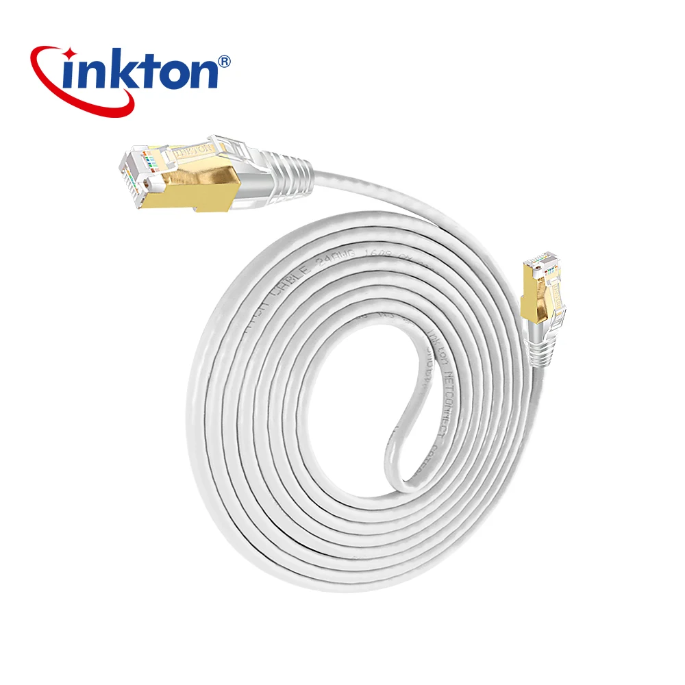 Inkton Cat7 FTP LSZH Патч-корд Rj45 Экранирование Ethernet патч-кабель 8p8c для маршрутизатора