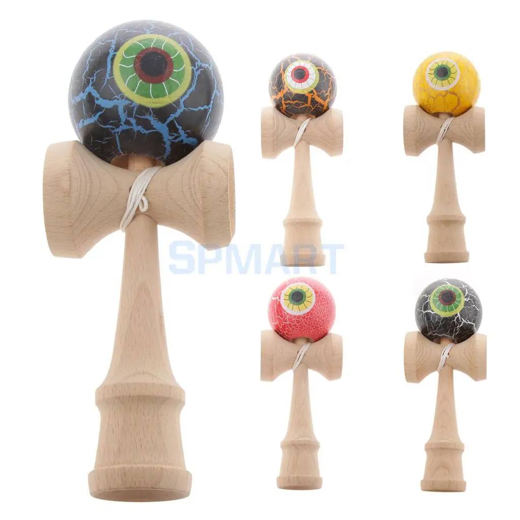 Eyeball Shaped краска для трескающих покрытий деревянные Kendama дети мастерство мяч игры дети веселые деревянные игрушки