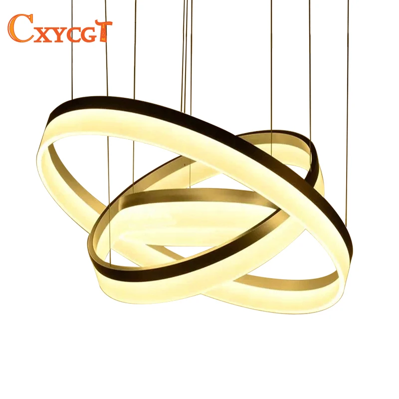 

Modern LED Chandelier Ring Light LED Acylic Ring Circle Suspension Drop Hanging Light