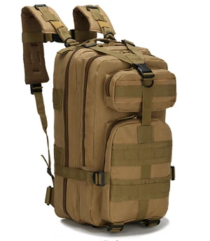 Tactical Molle 3P Assault Backpack Outdoor Sports Military Camping Hiking Climbing Rucksack Trekking Hunting Bag - Цвет: TAN