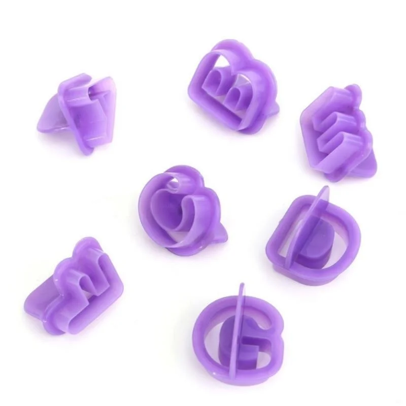 40Pcs Alphabet Number Character Letter Cookie Cutter Fondant Cake Biscuit Baking Mould DIY Cake Decorating Tools with Handle