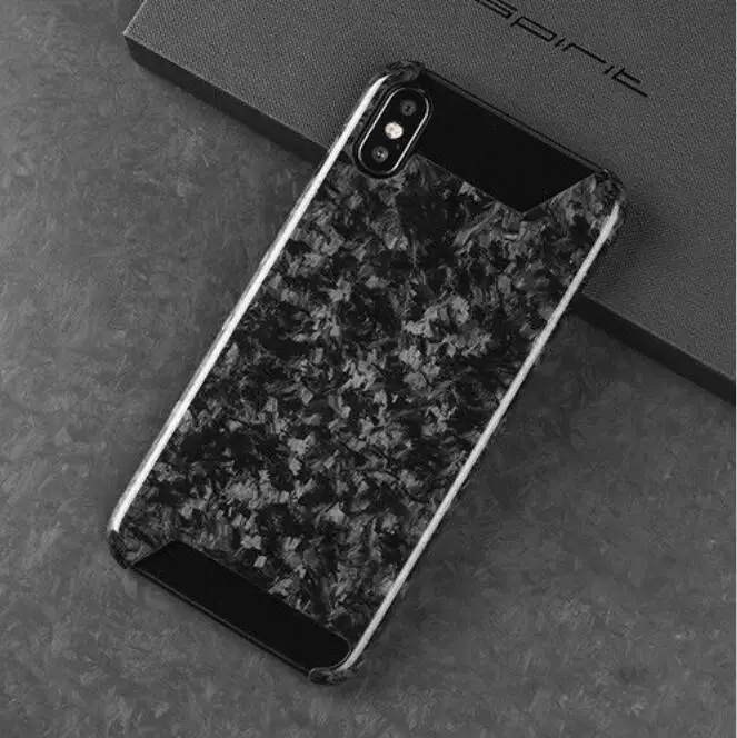 Real Carbon Fiber Forged Composite Mobile Phone Case Half Cover For
