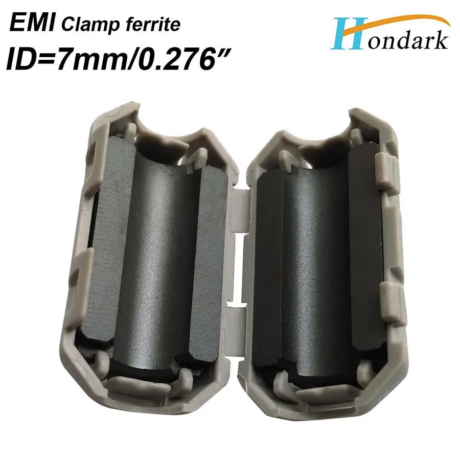 Hondark 10ea Inner 9mm 0.35''Clip Filter Ferrite Bead Clamp Choke Ring