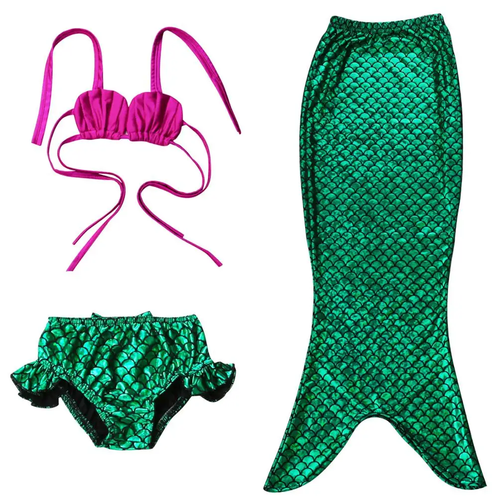 

Kids Mermaid Swimsuit Bikini Girls Mermaid Tail Princess Ariel Dress Little Mermaid Cosplay Costume Split Swimsuit Bathing Suit