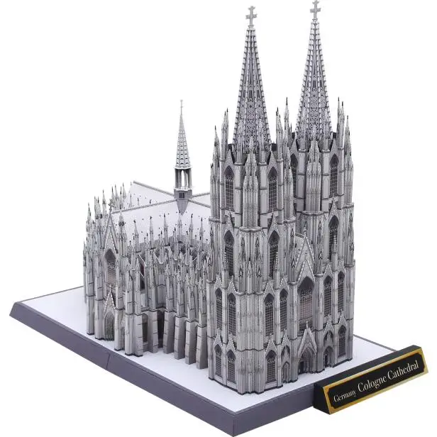 DIY Big Size Germany Cologne Cathedral Craft Paper Model 3D Architectural Building DIY Education Toys Handmade Adult Puzzle Game