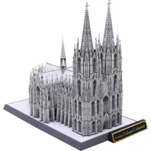 DIY Big Size Germany Cologne Cathedral Craft Paper Model 3D Architectural Building DIY Education Toys Handmade