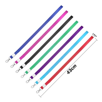 

1/10PCS Color Random Neck Strap Lanyard Safety Breakaway For ID Name Badge Holder Keys Metal Clip