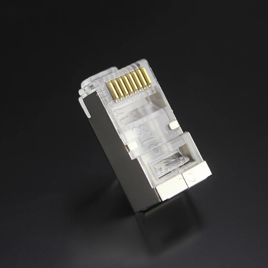 xintylink 50pcs rj45 connector cat6 shielded network connectors rj45 plug 8p8c terminals for stp ethernet Cable switches modem xintylink 50pcs rj45 connector cat6 shielded network connectors rj45 plug 8p8c terminals for stp ethernet Cable switches modem