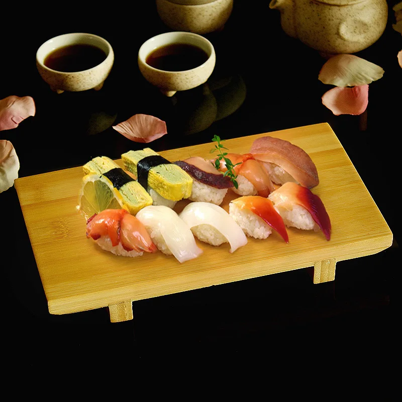 Японский стиль, Бамбуковая тарелка для суши, посуда, контейнер для еды, доска для японской кухни, Высококачественная японская кухня