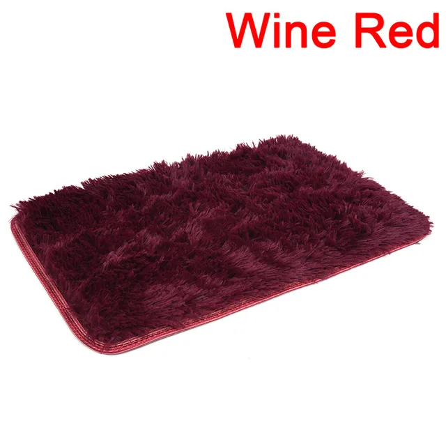 60*40cm Fluffy Rugs Anti-Skid Shaggy Area Rug Dining Room Home Bedroom Carpet Floor Mat Fashion