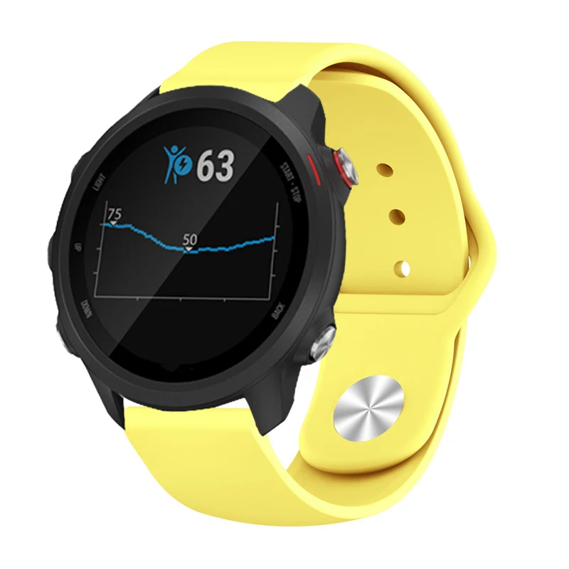 Laforuta силиконовый ремешок для Garmin Forerunner 245 ремешок Vivoactive 3 Forerunner 645 браслет для женщин и мужчин резиновый браслет 20 мм петля