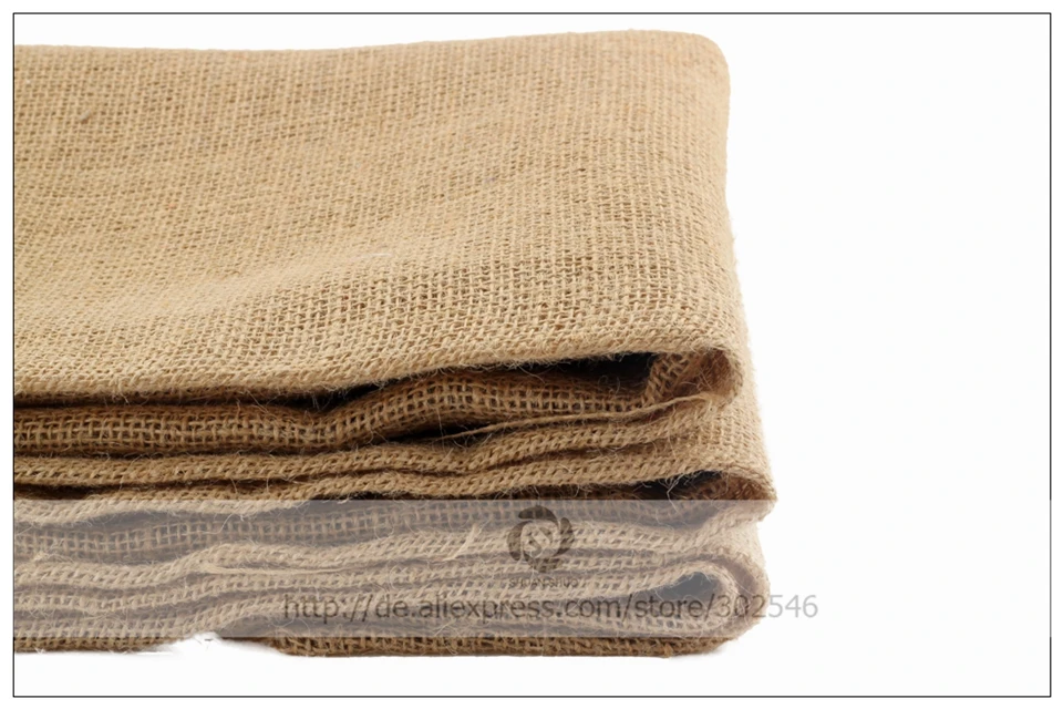 ShuanShuo 4040# Jute Fabric Sack Linen Cloth For DIY Hand Work, Storage Bags Christmas Decoration 160*50cm