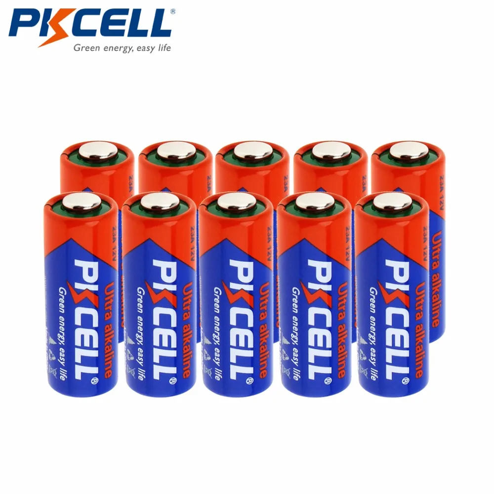 10 шт./лот PKCELL 23A 12 В щелочная батарея 23 A23 MN21 L1028 MS21 V23GA VR22 N Первичная сухая батареи