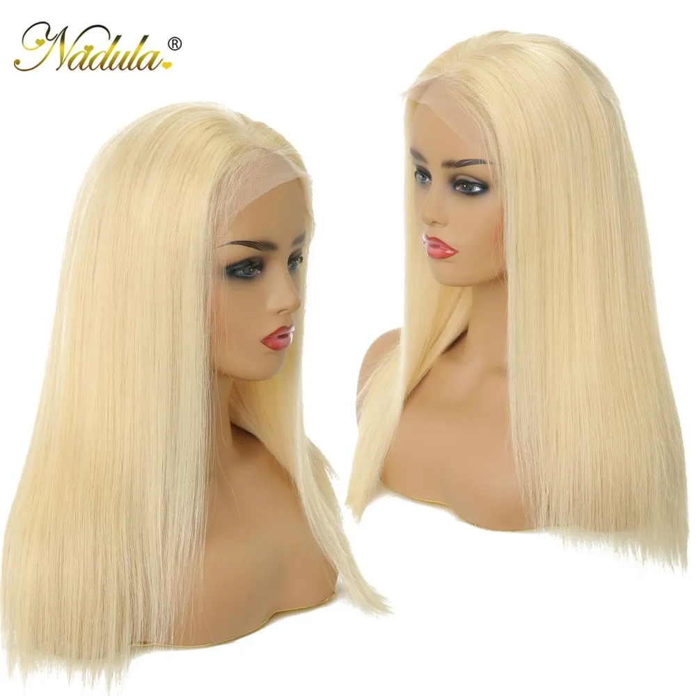 Волосы Nadula 13*4/6 блонд, парик на кружеве al, плотность 150%, бразильские прямые человеческие волосы, парики 613, парики на кружеве для черных женщин