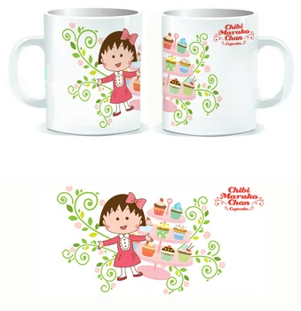 

New Chi-bi Maruko Ceramic Coffee Mug White Color Or Color Changed Cup CupCake---Loveful