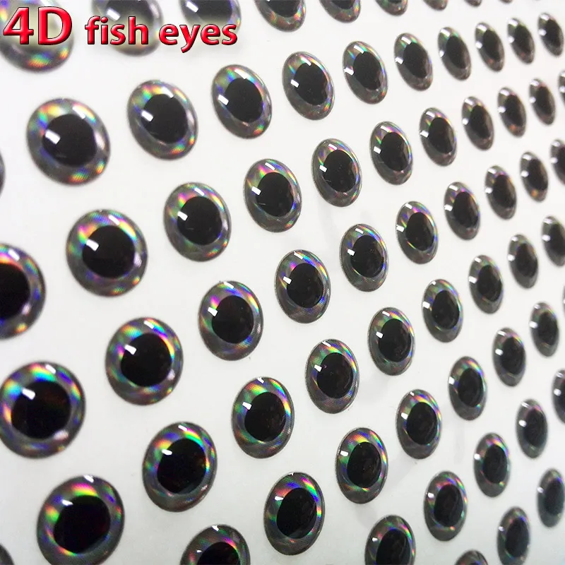 Новинка рыболовные 4d глаза для приманки несколько уровней цвета более relistic 3 мм-12 мм Количество: 300 шт./лот