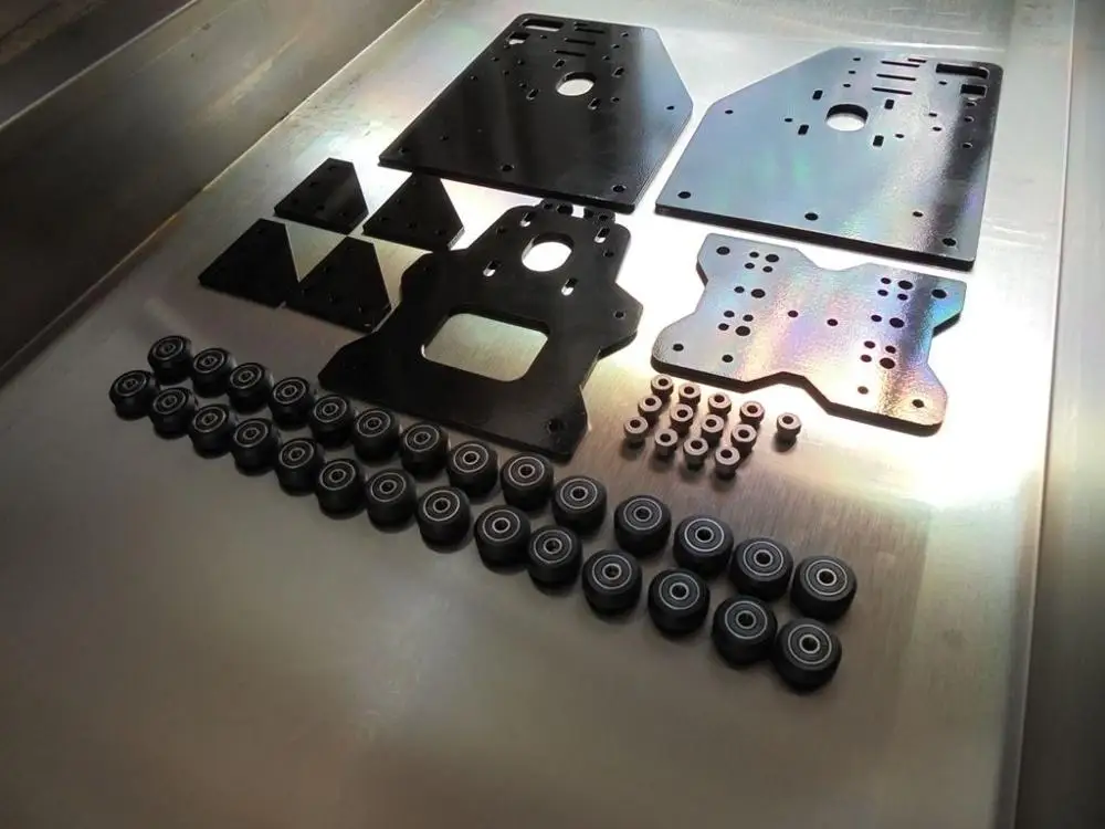 

1set*OX CNC ROUTER GANTRY PLATES + 28 pcs SOLID V SLOT WHEELS 13 ECCENTRIC SPACERS Fast ship