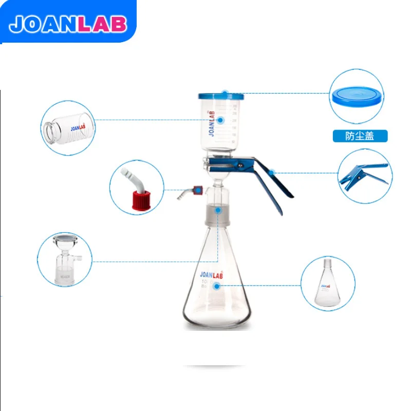 JOANLAB 1000 мл аппарат вакуумной фильтрации+ безмасляный мембранный вакуумный насос давления лабораторный аппарат фильтрации растворителя