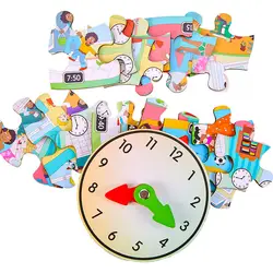 Часы для ежедневной жизни сезоны Время расписание головоломка коробка деревянные игрушки для детей Дети Обучающие Развивающие Пазлы мозг