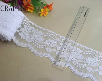 

wholesale ! 200 yards high quality White lace ribbon / width 80mm, diy clothing, dress, jewelry and other accessories