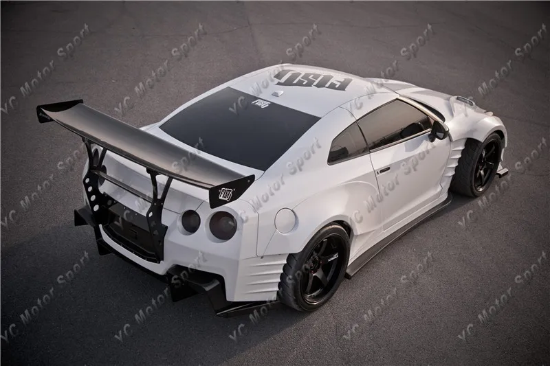 2008-2013 Nissan R35 GTR Bensopra Rear Wing w Full set Bracket 1 (3)