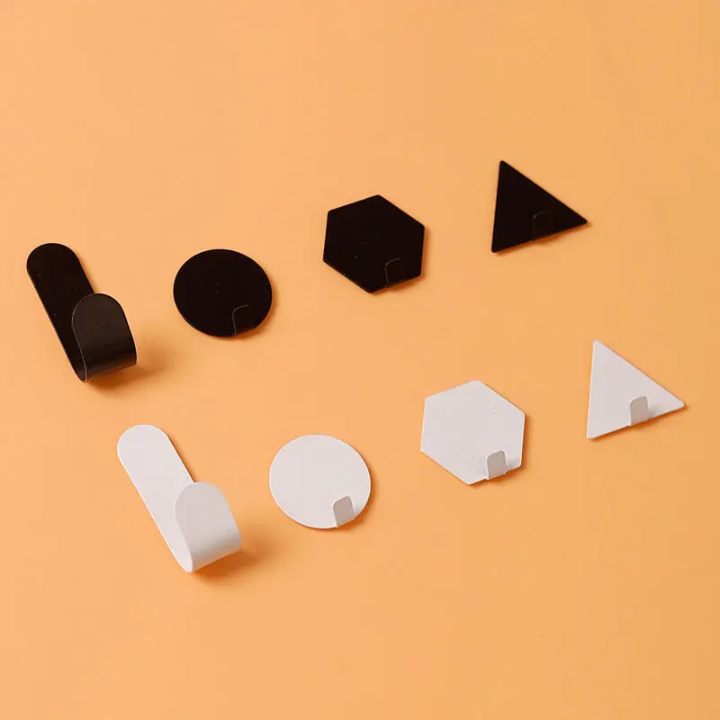 4PCS/Set Creative Tieyi Small Hook Geometry Mini-door Strong Hook Bathroom No Perforation Wall Hook 4PCS/Set Creative Tieyi Small Hook Geometry Mini-door Strong Hook Bathroom No Perforation Wall Hook
