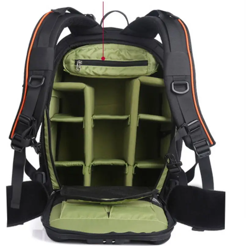 Сумка CAREELL C3050 DSLR камера сумка Фото сумка камера рюкзак универсальный большой емкости путешествия рюкзак для Canon/Nikon цифровой камеры - Цвет: F open small orange