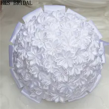 H& S свадебный простой элегантный белый свадебный букет аксессуары для свадьбы свадебный букеты Искусственные Свадебный букет s matrimonio