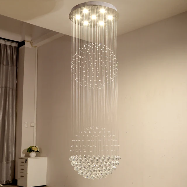 Staircase chandelier duplex floor crystal chandelier living room ... Staircase chandelier duplex floor crystal chandelier living room ...