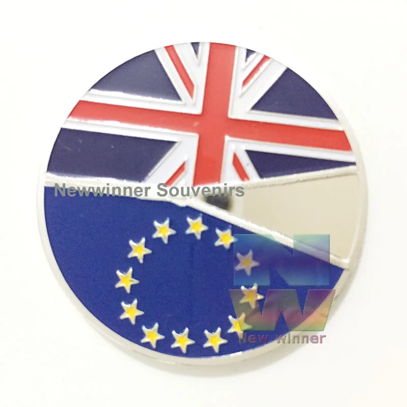 1 шт. 1OZ UK Brexit EU Referendum Independence Посеребренная монета с PCCB чехол коллекция подарок