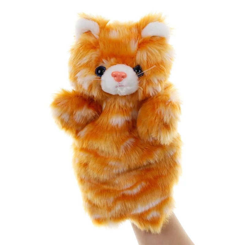 Animal Hand Puppet cat Dolls Plush Hand Doll early education Learning Toys children Marionetes Puppets for