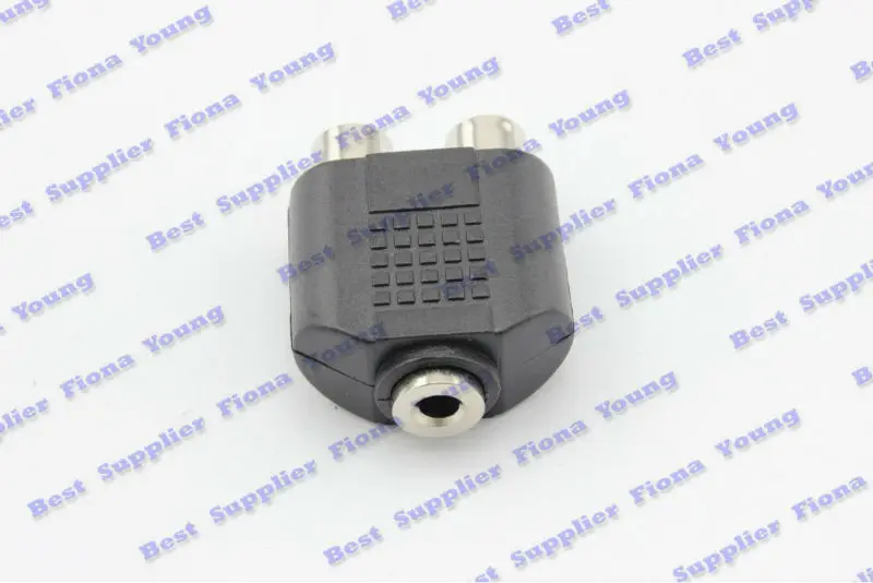 

5 pcs\lot Y Type 3.5 mm 3 Tracks Stereo Audio Jack to 2 Dual RCA Female Splitter Adapter Connector Free Shipping