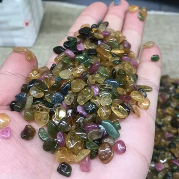 

Wholesale Natural Yellow and green Tourmaline Crystal Stone Rock Mineral Specimen Planting Aquarium Fish Tank Decor Stone Crafts