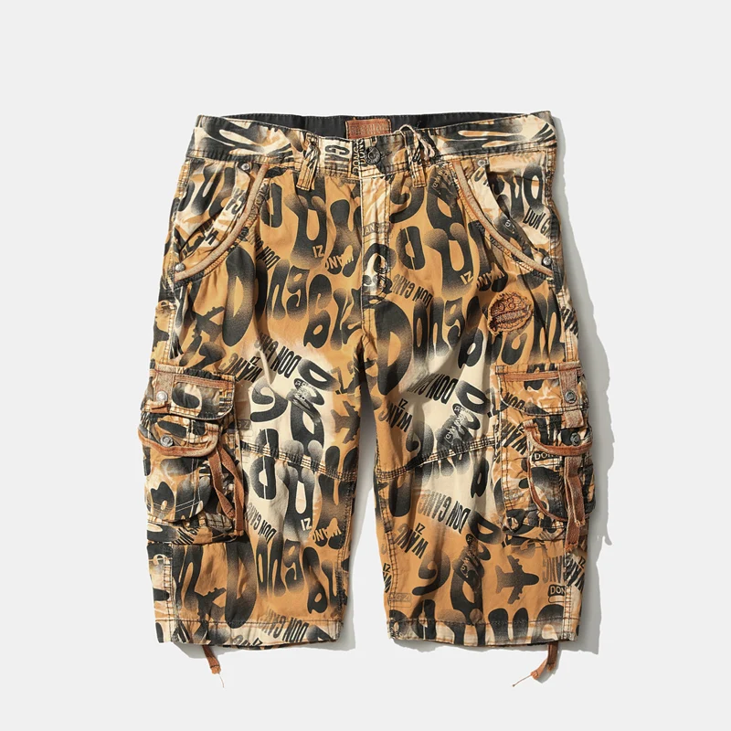 50% OFF Summer Camouflage ShortsCargo Shorts Men Army Mens Camo Loose Streetwear Short Pants Homme Casual Pantalon Corto Hombre Verano