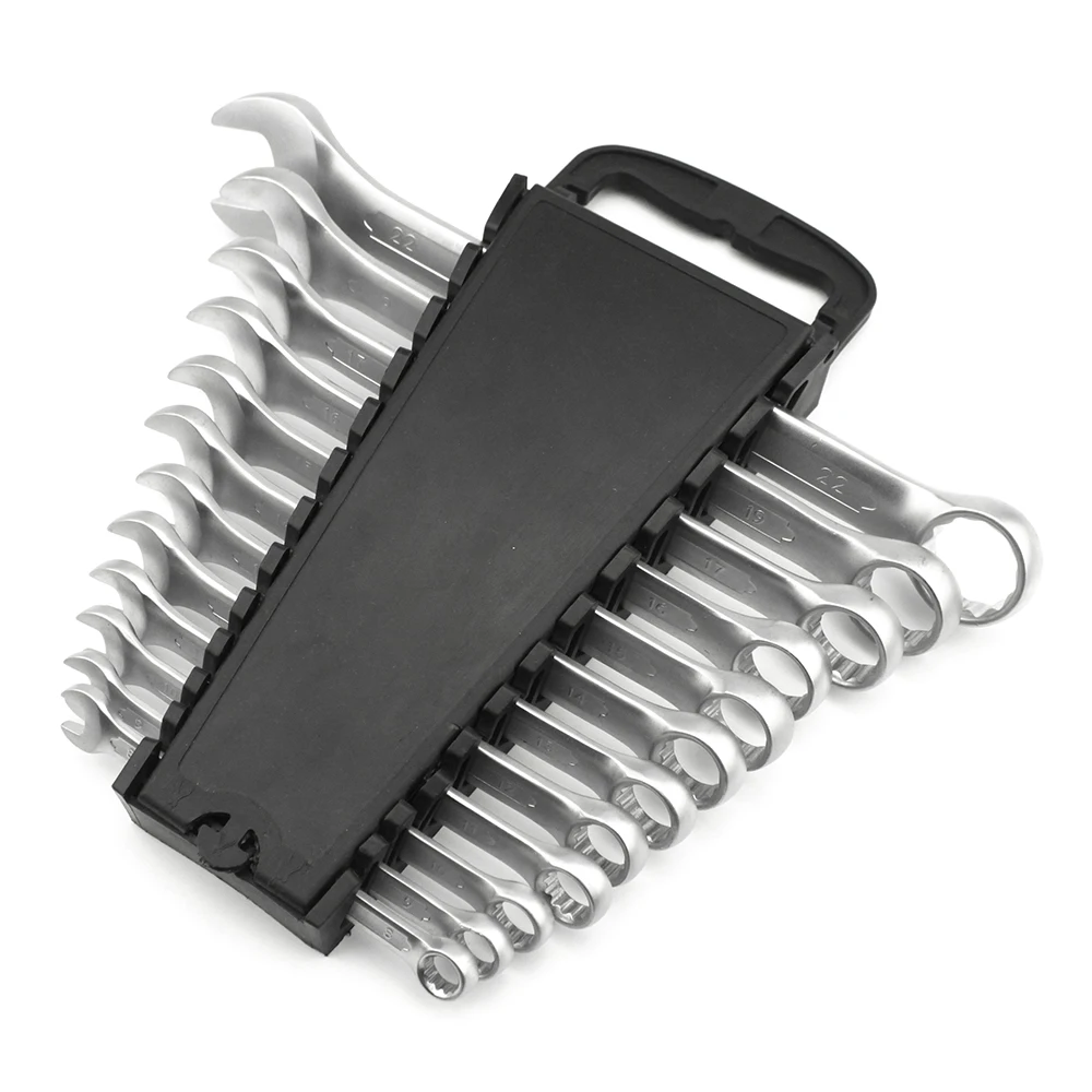 12 pcs combination wrench set, open end & box end, 8, 9, 10, 11, 12, 13