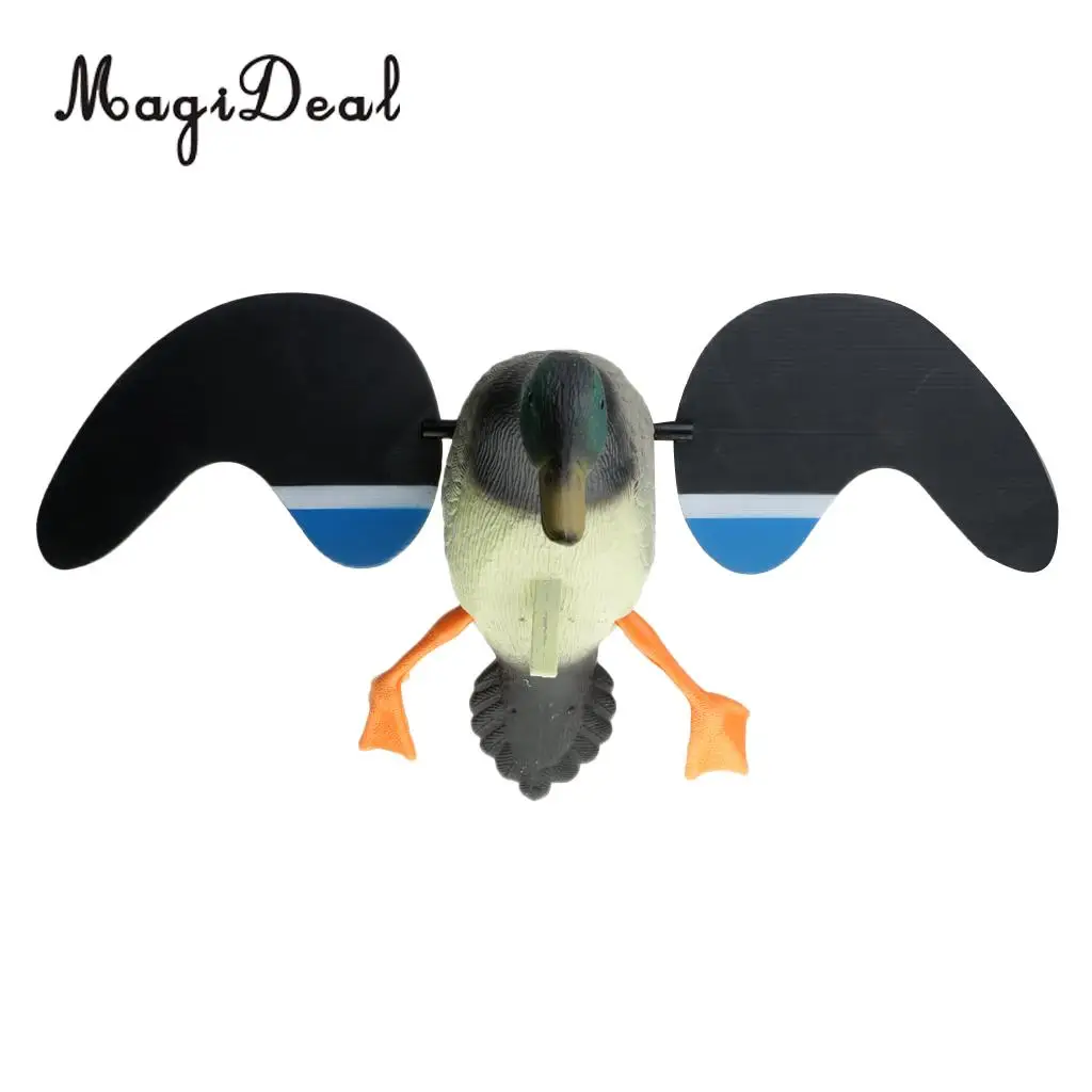 MagiDeal Hunting Duck Decoy Electric Flying Duck Decoy Remote Control Male Duck for Outdoor Kayaking Canoe Fishing Accessories