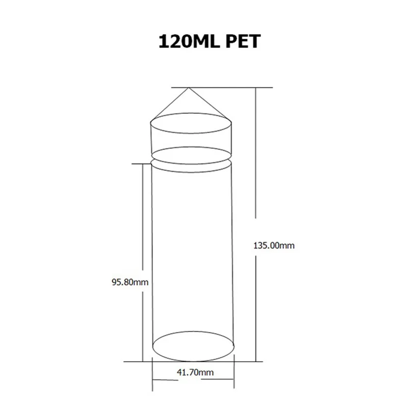 50 шт пустые бутылки для электронных жидкостей 10 мл 15 мл 30 мл 50 мл 60 мл 100 мл 120 мл пластиковый длинный флакон-капельница для жидких жидкостей - Цвет: 120ml PET