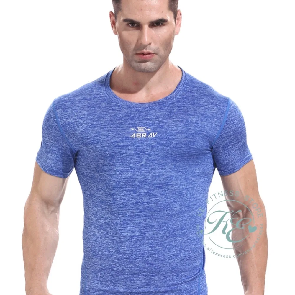 KE camiseta de спандекс де сжатием Куэльо Редондо manga corta hombre transpirable secado rapido Фитнес тренажерный зал Бег Futbol