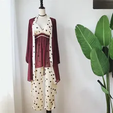 Женское летнее платье из 3 предметов, халат, атласный искусственный шелк, песочный стиль, сексуальный, для отдыха, слинг и длинные штаны, женская пижама, комплект домашней одежды