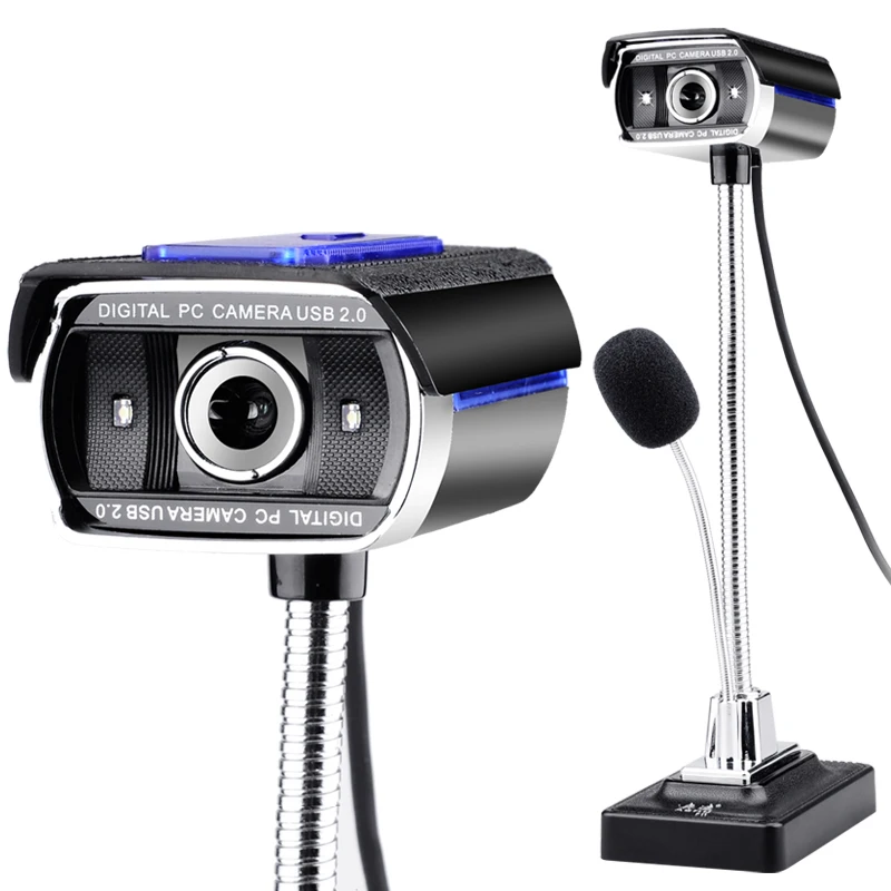 USB 2.0 Wired cams PC Laptop Video Camera Adjustable Angle HD LED