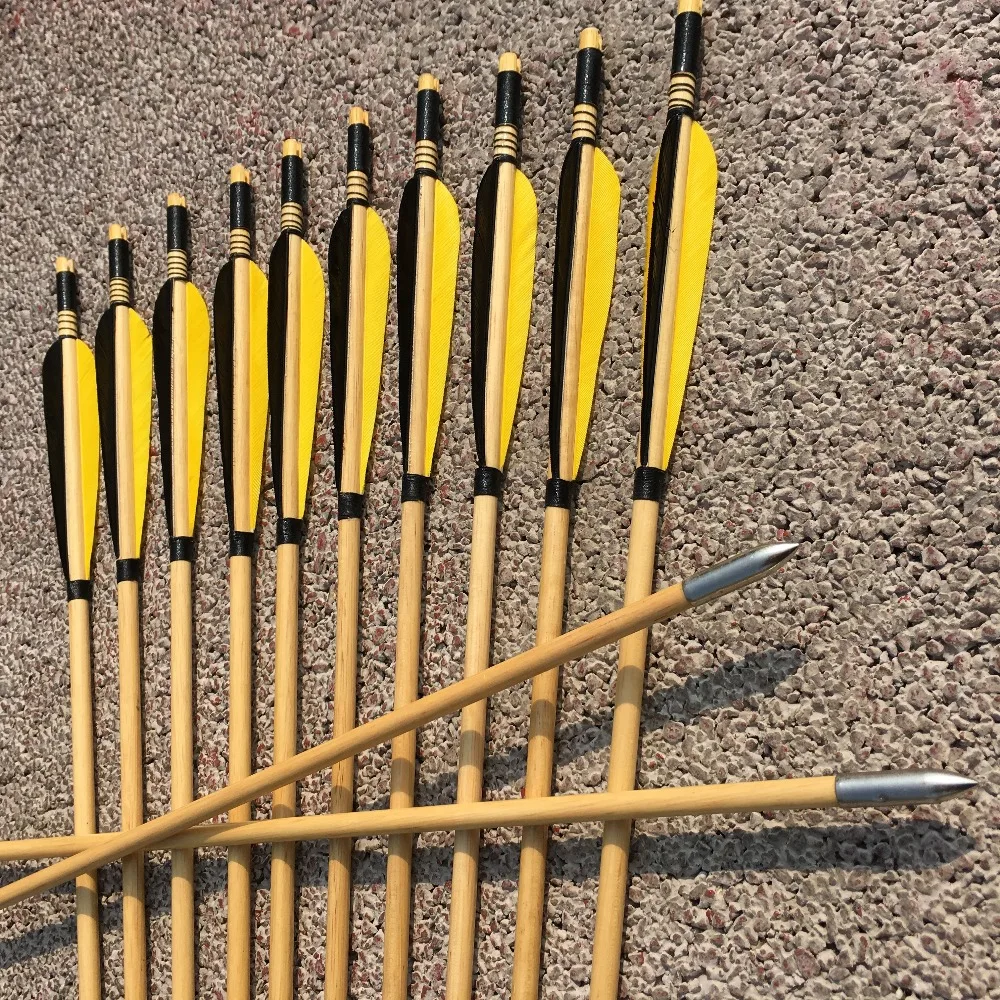 

12PK PCS Handmade Latest Archery Wooden Arrows Special Winding Way