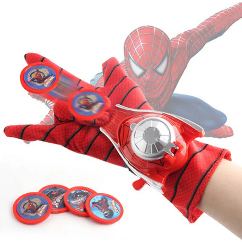 Человек-паук, герой, устройство запуска на запястье, перчатки, Лига Справедливости, Мстители, супер герой, перчатки, пусковая установка, детские игрушки Coslpay